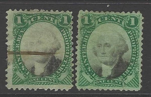 RB-1a and RB-1b, 1 cent Proprietary Violet and Green Papers - Revenue - Picture 1 of 2