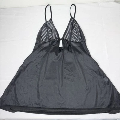 Camiseta sin mangas vintage JC Penny negra sección transparente cami para mujer pequeña caprichosa Foto 1 de 4