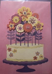 Papyrus~Birthday Cake~Flowers~Wishing A Birthday With All Your Favorite Things - Picture 1 of 2