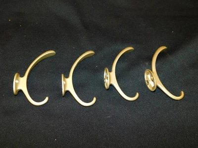 LOTE de 4 GANCHOS de dos puntas para abrigo y sombrero de metal estilo victoriano Foto 1 de 4