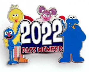 Spilla Sea World Busch Gardens Sesame Street Big Bird Pass membro 2022 biscotto - Foto 1 di 3