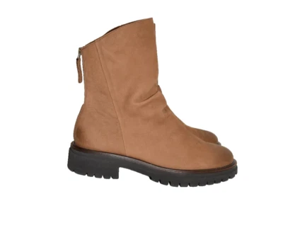 BOTA DEFECTUOSA $500 PAUL VERDE NOBU CREMALLERA MARRÓN NOBUCK PLATAFORMA HOLGADA 7 (TE5) Foto 1 de 4