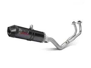 ECHAPPEMENT COMPLET MIVV OVALE INOX NOIR POUR YAMAHA T-MAX 530 2017-2019 - Photo 1/3