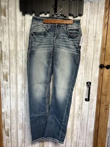 Stivali BKE vita bassa slim fit n. 3 fibbia NERO jeans blu taglia 29X32 nuovi con etichette - Foto 1 di 5