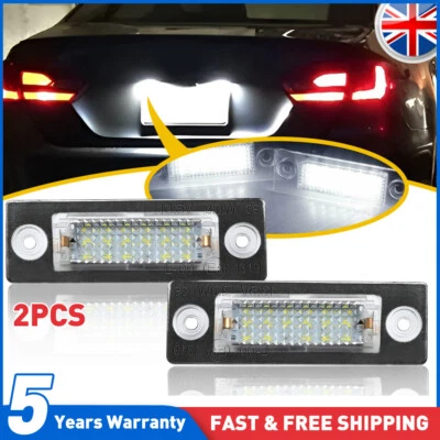 2Pc LED Licence Number Plate Lights For VW Transporter T5 Caddy Multivan Touran - Image 1 of 4
