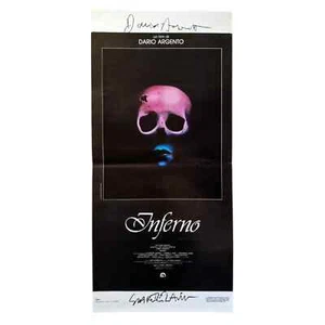 DARIO ARGENTO GABRIELE LAVIA Signed Poster Locandina Inferno 1980 PROOF - Foto 1 di 5