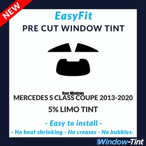 EasyFit Static Pre Cut Window Tint For Mercedes S Class 2013-2020 - 5% Limo Rear - Picture 1 of 3