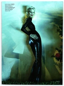 Katrin Thormann Pinup Tight Leather Jumpsuit Sexy Booty magazine CLIPPING photo - Picture 1 of 1