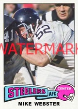 Mike Webster 1975 Pittsburgh Steelers ACEO custom card + back!
