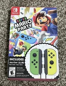 Super Mario Party Joy Con Bundle Nintendo Switch NEW SEALED Green Yellow RARE - Picture 1 of 11