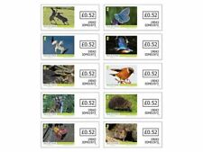 Isle of Man 2019 wildlife badger butterfly hedgehog mouse hare bird ATMset mnh c