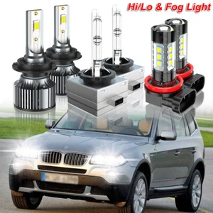 For BMW X3 2007-2010 LED Headlight High Low Beam & Fog Light Bulbs Kit 6000K - Picture 1 of 16