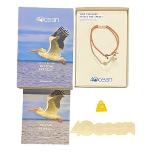 4Ocean Limited Edition Pelikan Kordel Geflochten Armband Neu mit Booklet - Bild 1 von 2