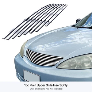 For 2002-2006 Toyota Camry Upper Stainless Steel Chrome Billet Grille Insert - Picture 1 of 7