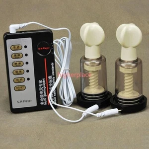 E-Stim Brustvergrößerung Nippelsauger Vakuum Sauger Schröpfen Schock Sucker Frau - Bild 1 von 11