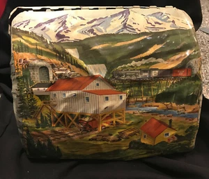 VINTAGE 60er Jahre Marx Blech Litho Kohlebergbau Tal Zug Tunnel Spur O D20  - Bild 1 von 4