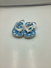 Sz 6 New Old Navy Flip Flop Sandals Toddler Girls White Daisies Blue 812228 NWT