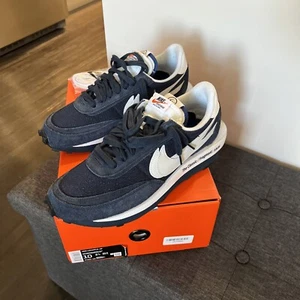 Nike LDV Waffle x Fragment Design x sacai Low Blackened Blue DH2684 400 Size 10 - Picture 1 of 10