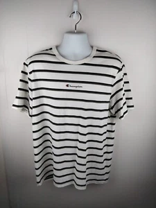 Champion Mens XL Script Stripe Tee T-Shirt Logo Regular Fit Stretch NWT - Picture 1 of 9