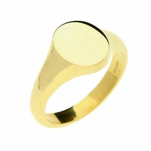18ct Yellow Gold Oval Signet Ring - 14.2g - Picture 1 of 3