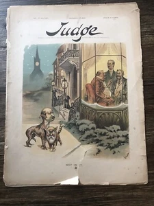 Antique December 17, 1892. Judge Magazine Political - Picture 1 of 9