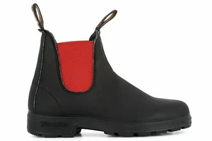 Blundstone Boots Unisex Style 508 Australian Chelsea - Black / Red - Picture 1 of 5