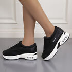 Womens Trainers Casual Ladies Slip On Wedge Sneakers Platform Sports Shoes Comfy