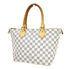 LOUIS VUITTON Saleya PM Hand Bag Damier Azur Leather White France N51186 77HB575