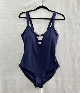 Costume da bagno donna TUCK blu nuovo con scatola taglia 10 pezzo unico spiaggia piscina estate viaggio 22-13 - Foto 1 di 11