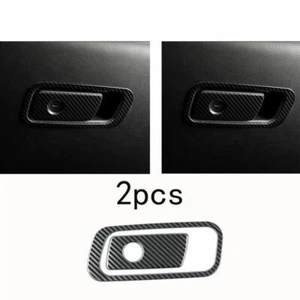 Co-Pilot Storage Box Handle Cover Trim Steel Carbon Fiber For Cadillac CT5 20-24 - Picture 1 of 5