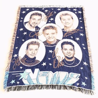 Vintage NSYNC Throw Blanket Boy Band Music Tapestry Northwest Company 54”x44” - Image 1 of 4
