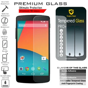 Pack of 4 Gadget 9H Shield Tempered Glass Screen Protector Film For LG Nexus 5 - Picture 1 of 4
