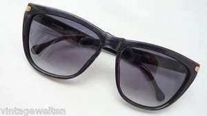 Gafas de sol JIL SANDER grandes negras años 80 vintage NUEVO diseñador de alta calidad talla L - Imagen 1 de 4