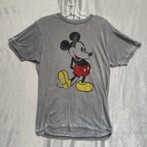 Disney Mickey Mouse Shirt Herren Small grau Grafik T-Shirt distressed weich Rundhalsausschnitt - Bild 1 von 8