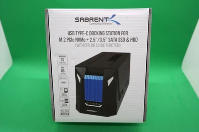 New Sabrent USB-C M.2 NVMe 2.5" 3.5" SATA SSD HDD dock offline clone (DS-UNHC) - Image 1 of 4