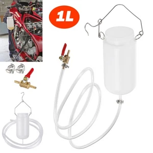 Universal MOTORCYCLE 1 LITRE AUXILIARY FUEL TANK & CARB BALANCING TOOL TANK UK - Picture 1 of 14