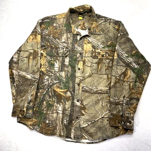 Cabela's Realtree Long Sleeve Button Up Camo Hunting Shirt Men's XL Soft & Warm - Picture 1 of 11