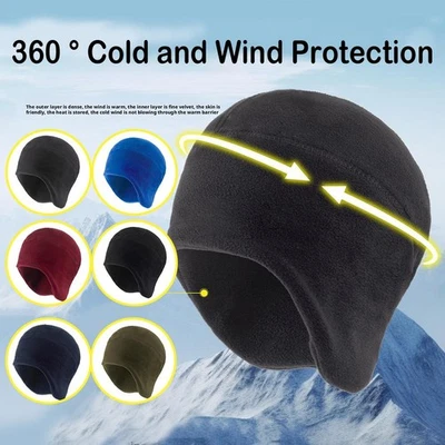Winter Thermal Beanie Cap Windproof Hat For Cold Weather Cycling Running'' R8N3 - Image 1 of 4