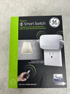GE PLUG IN ZW 4106 Smart Switch DUAL PLUG Z- WAVE - SCE 106-J1 - Picture 1 of 4