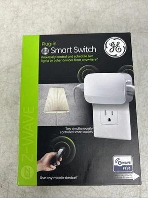 GE PLUG IN ZW 4106 Smart Switch DUAL PLUG Z- WAVE - SCE 106-J1 - Image 1 of 4