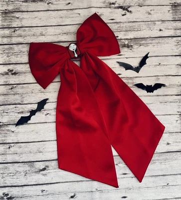 Nightmare Scream Queen 成人青少年头发蝴蝶结夹恐怖噩梦食尸鬼 — 第 1/4 张图片