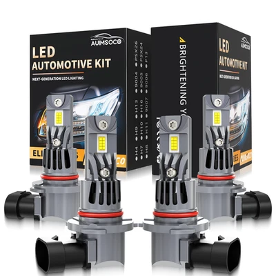 Kit combinado de 4 bombillas faros LED GMC K3500 1990-2000 haz alto/bajo blanco 6500K Foto 1 de 4