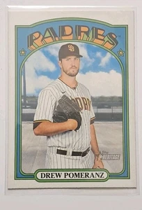 Drew Pomeranz 2021 Topps Heritage High Number SP #405 Padres Card Chicago Cubs - Picture 1 of 2