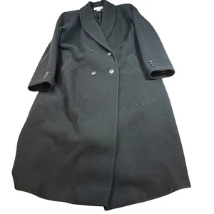 Preston & York Damen-Maximantel schwarz Wollmischung zweireihig 16W - Bild 1 von 7