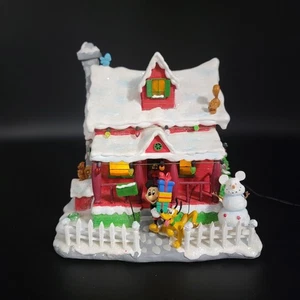 Disney World Mickey Mouse & Pluto Holiday Weihnachten Leuchthaus 45253 - Bild 1 von 8