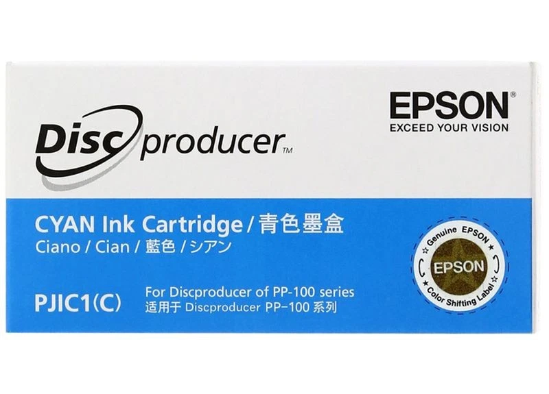 Epson PJIC1 C Tinte cyan für Discproducer PP 50 100 C13S020447 2023 - Image 1 of 1