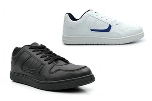 Zapatillas de deporte para hombre Zapatos de salón informales Entrenadores informales Zapatos informales Negros/Blancos - Imagen 1 de 9