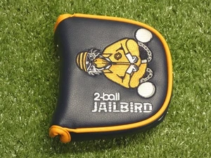 Odyssey Ai-One 2-Ball Jailbird Mini Mallet Putter Headcover Navy/Orange New - Picture 1 of 2
