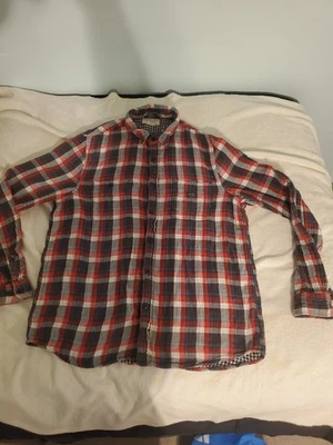 Denim And Supply Ralph Lauren Hombre XXL Rojo Cuadros Abotonados Foto 1 de 4