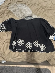 Karen Kane Womens Size XL In The Garden Embellished Top 3/4 Sleeve $138 nwt - Imagen 1 de 2